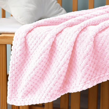 Exclusivo Mezcla Fleece Throw Blanket Extra Large, Super Soft and Warm Blankets for Couch, Sofa and Bed Waffle Textured, Cozy, Fuzzy and Lightweight (Slate Blue, 50x70 Inches)