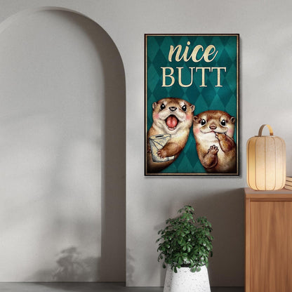 DIHSIEG 12x16 Canvas Wall Art funny bathroom wall art Print Poster Vintage Poster Frameless Floral Can be hung on the Wall Heal Your Heart poster Wall Art Canvas