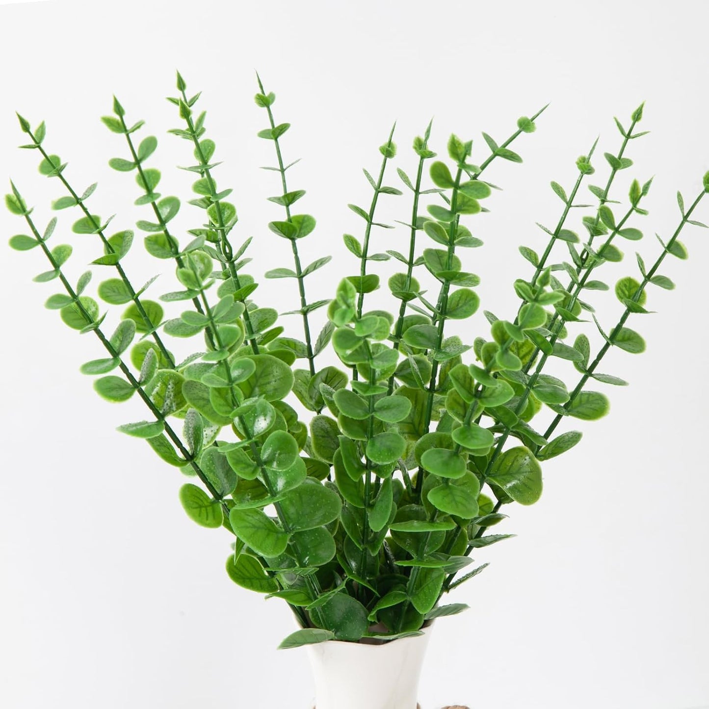18pcs Eucalyptus Stems Greenery Stems Fake Leaves Artificial Flowers Bouquet Faux Branches Centerpiece Flores Plants for Home Party Decor Wedding Decoration