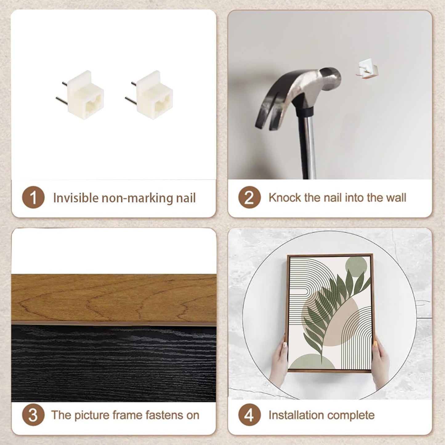 Bwodke Boho Wall Art, Framed Abstract Wall Art, Green Botanical Neutral Canvas Wall Decor, Large Mid Century Plant Pictures Set of 3, Modern Minimalist Paintings, for Bedroom Living Room Bathroom
