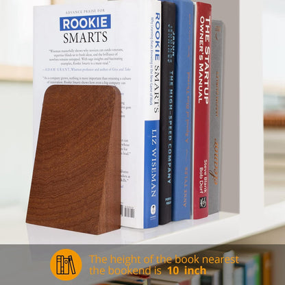 DRELIFAM Wood Handmade Book Ends to Hold Books Large Heavy Duty Bookends for Shelves Decorative Book End for Heavy Books