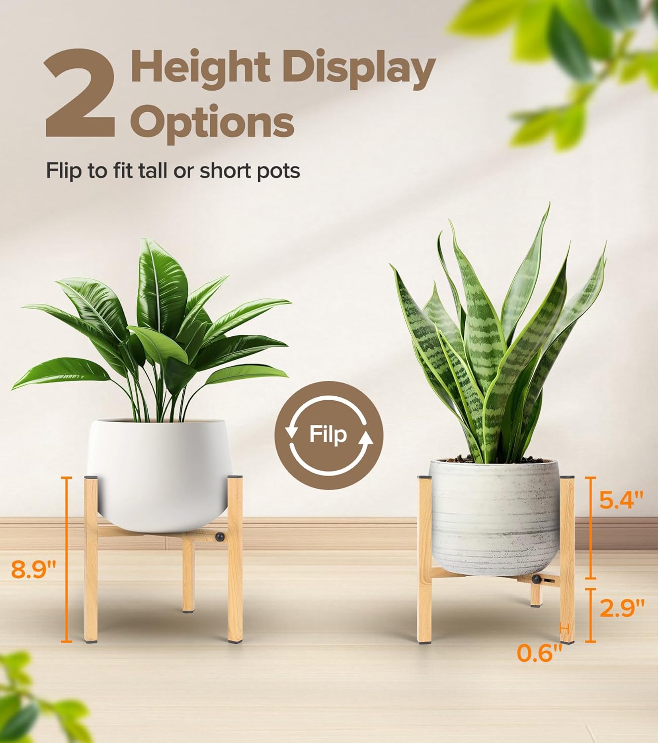 Plant Stand Indoor Adjustable, Metal Modern Indoor Plant Stand, Heavy Duty Plant Stands Outdoor Corner, Stable Plant Holder, Fits 8 to 12 Inches Pots, Black, 1 Pack, Pot & Plant Not Included