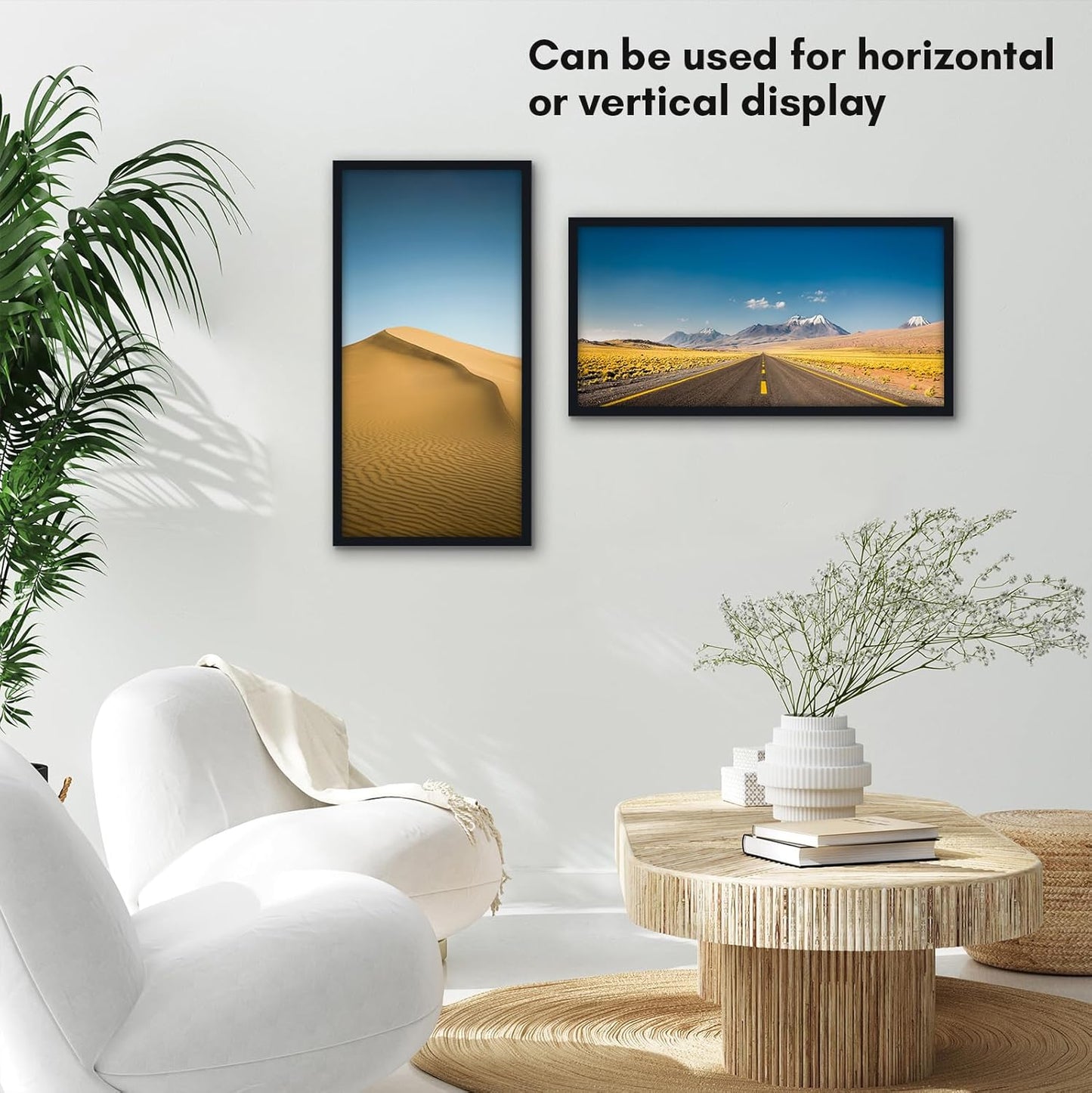 Americanflat 24x36 Poster Frame with Polished Plexiglass - Streamline Collection - Thin Border Picture Frame for Wall Display - Hanging Hardware Included - Black - Colors D