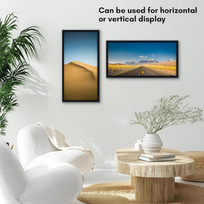 Americanflat 24x36 Poster Frame with Polished Plexiglass - Streamline Collection - Thin Border Picture Frame for Wall Display - Hanging Hardware Included - Black - Colors D