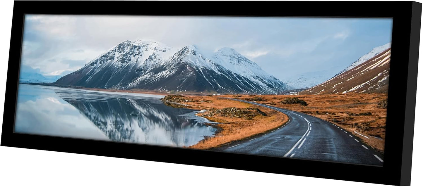 Americanflat 12x18 Poster Frame with Shatter-Resistant Glass - Signature Collection - Gallery-Style Frames Made of Engineered Wood - Photo Frame for Wall Display - Black - Colors C