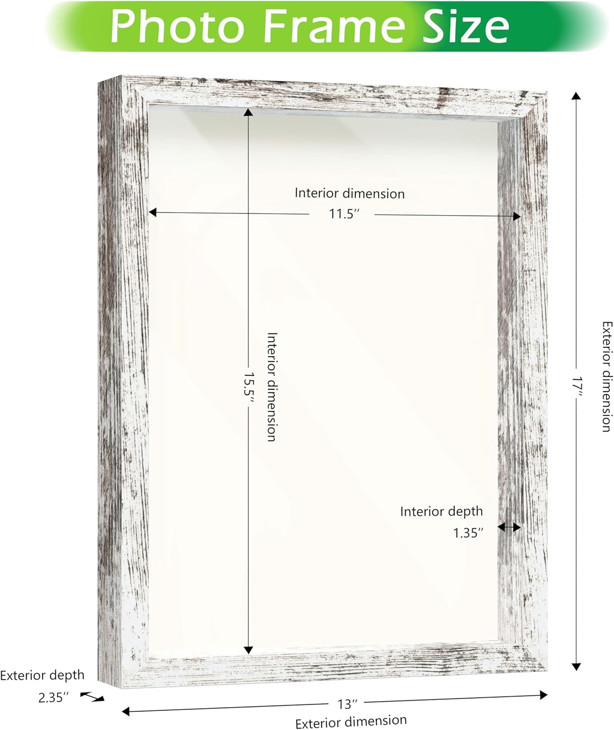 FrameWorks 11” x 14” Dark Oak Wooden Shadow Box Frame – Display Case with Soft Felt Back, Memory Box with Tempered Glass, Display Box with Elegant White Ball Push Pins, Wooden Flower Box