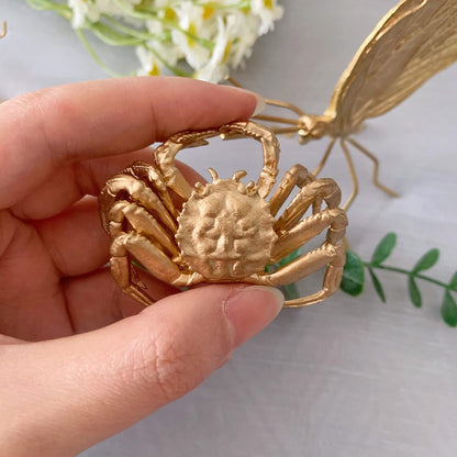 Gold Butterfly Sculpture Solid Metal Insect Ornament Mini Butterfly Figurine for Home Office Garden Desktop Decor
