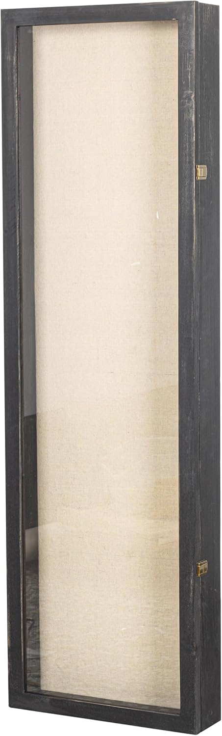 Freezing point Shadow Box Frame 8x8 Shadow Boxes Display Case with Linen Back Memorabilia Awards Medals Bouquet Photos Picture Badge Wedding Memory Box for Keepsakes Carbonized Small Pin Board