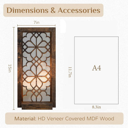 Farmhouse Wall Candle Holder Decor: Rustic Candle Sconces Set of Two for Pillar Candles - Brown Wooden Shelving for Fireplace Bathroom Hallway