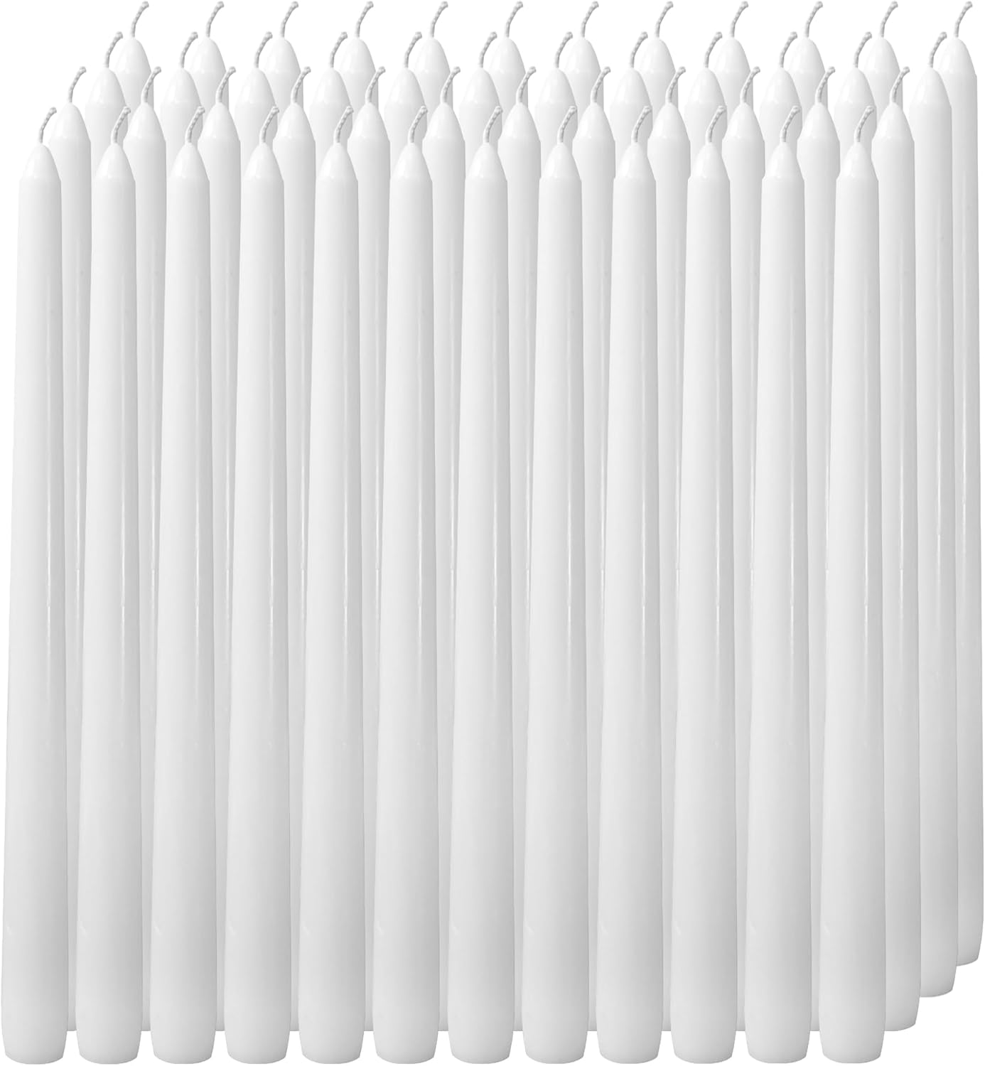 4 Pack White Taper Candles丨Taper Candles 10 Inch Dripless丨Unscented & Smokeless Candlesticks Bulk丨7-8 Hours Long Burning Tall Candles丨Ideal for Christmas Weddings Parties Dinner