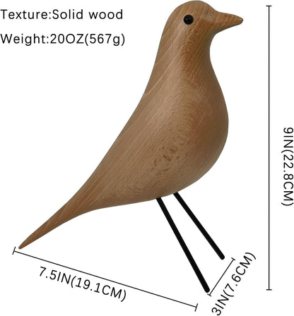 Mid Century Sculpture House Bird - Office Decor Desk Dove Ornament Arts Gift Replica (Yellow)
