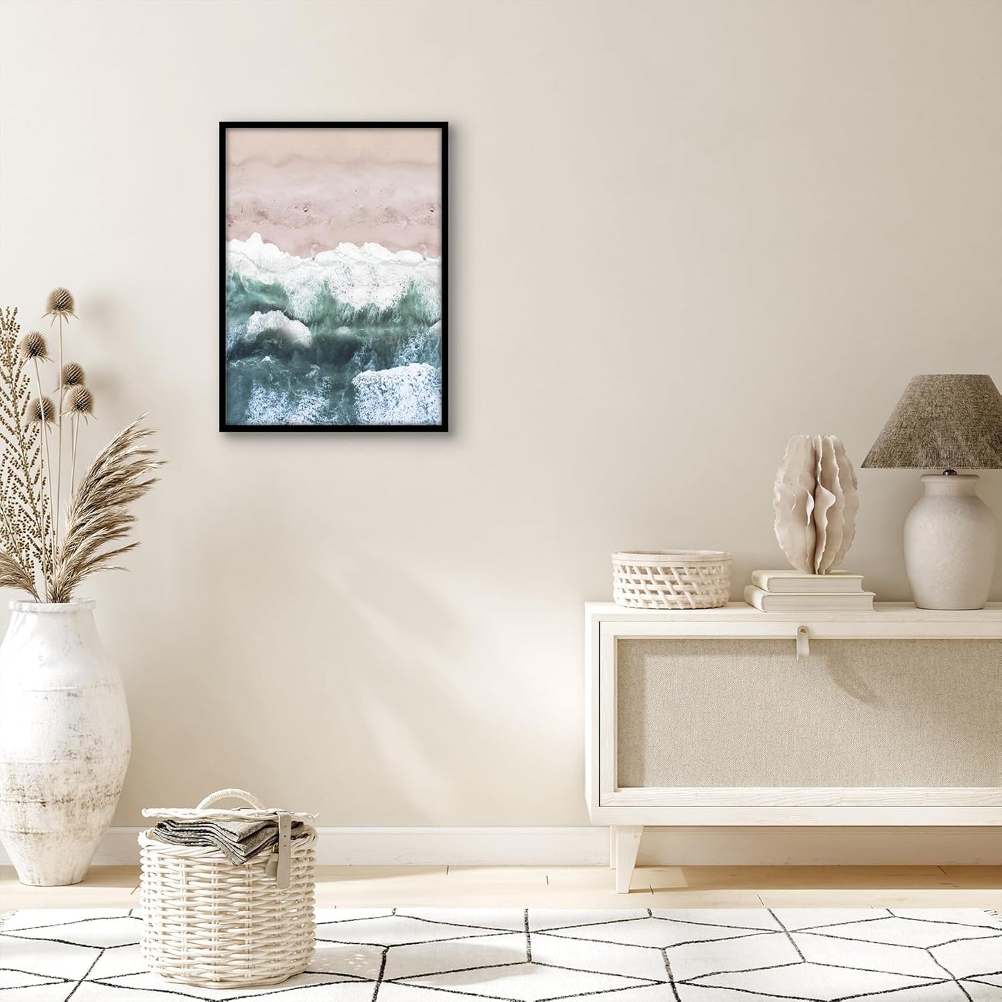 Americanflat 24x36 Poster Frame with Polished Plexiglass - Streamline Collection - Thin Border Picture Frame for Wall Display - Hanging Hardware Included - Black - Colors B