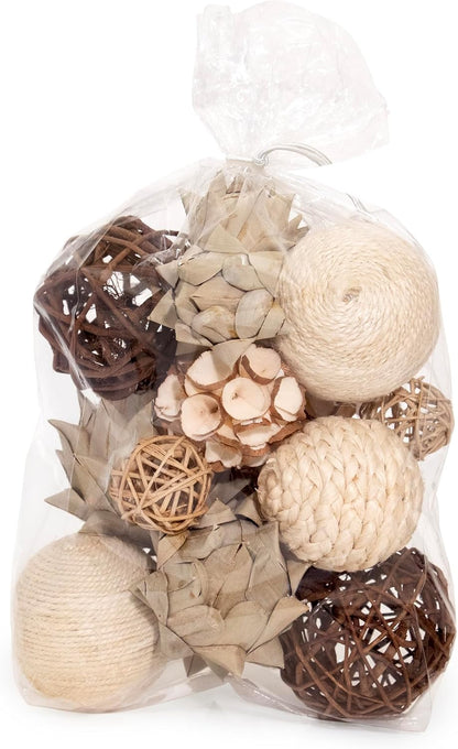 ANDALUCA Decorative Balls Bag Bowl Filler Home Decor (Beige)