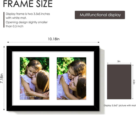 DUENPY 14x26 Collage Picture Frame 4x6 Collage Picture Frame Displays Twelve 4x6 inch Photos Available Horizontal Wall Mounting Display and Vertical Black - Colors B