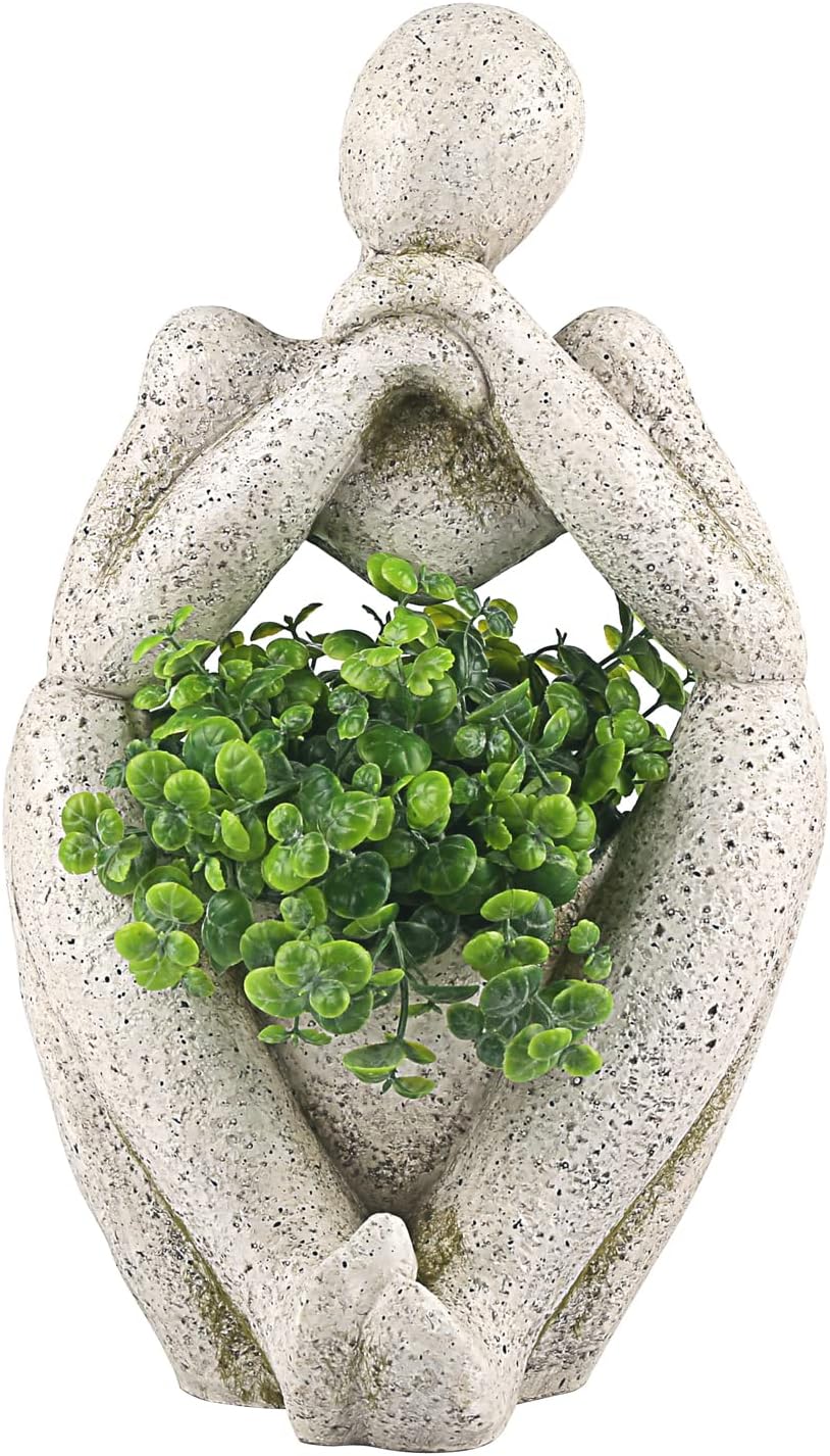Large Planters for Outdoor Indoor Plants Head Face Planter Pot Unique Succulent Planters Flower Vase with Drainage Hole New Life