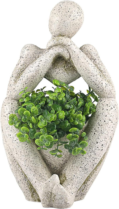 Large Planters for Outdoor Indoor Plants Head Face Planter Pot Unique Succulent Planters Flower Vase with Drainage Hole New Life