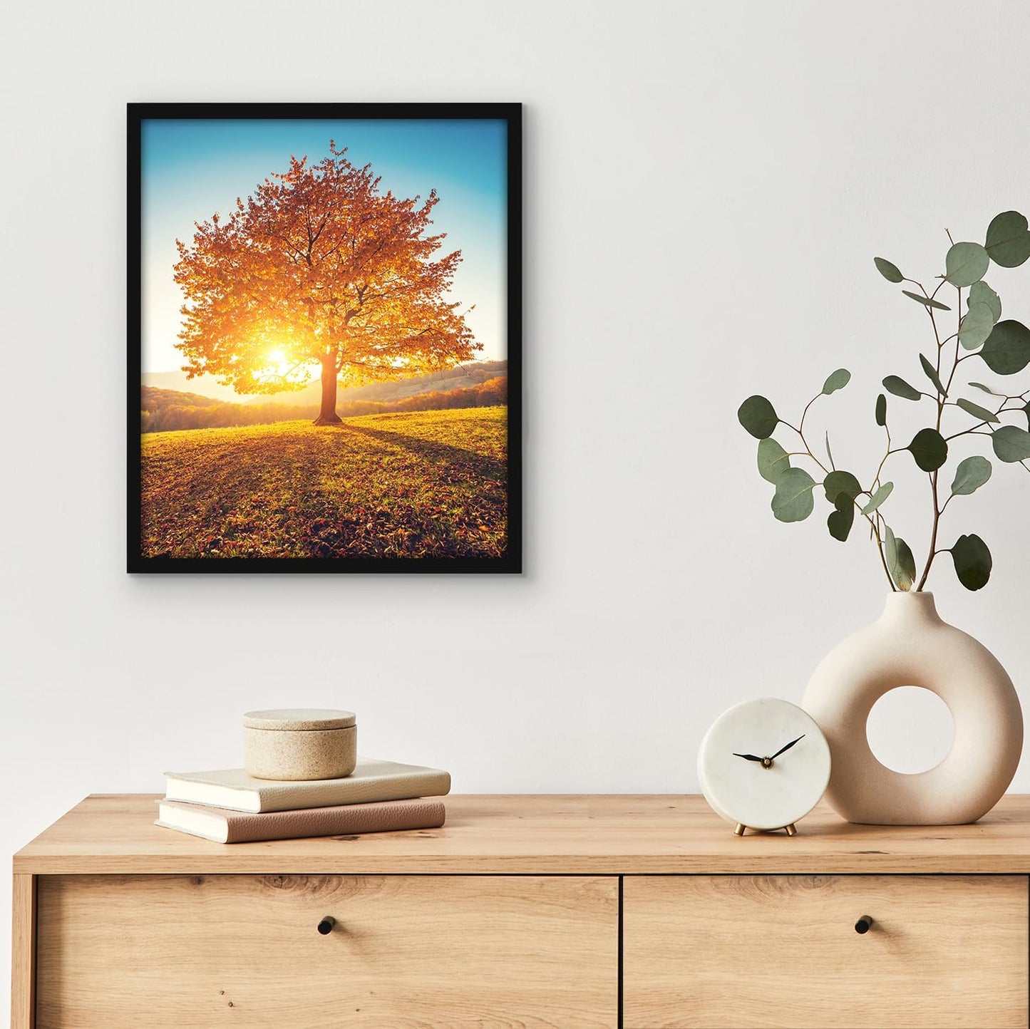 Americanflat 24x36 Poster Frame with Polished Plexiglass - Streamline Collection - Thin Border Picture Frame for Wall Display - Hanging Hardware Included - Black - Colors A