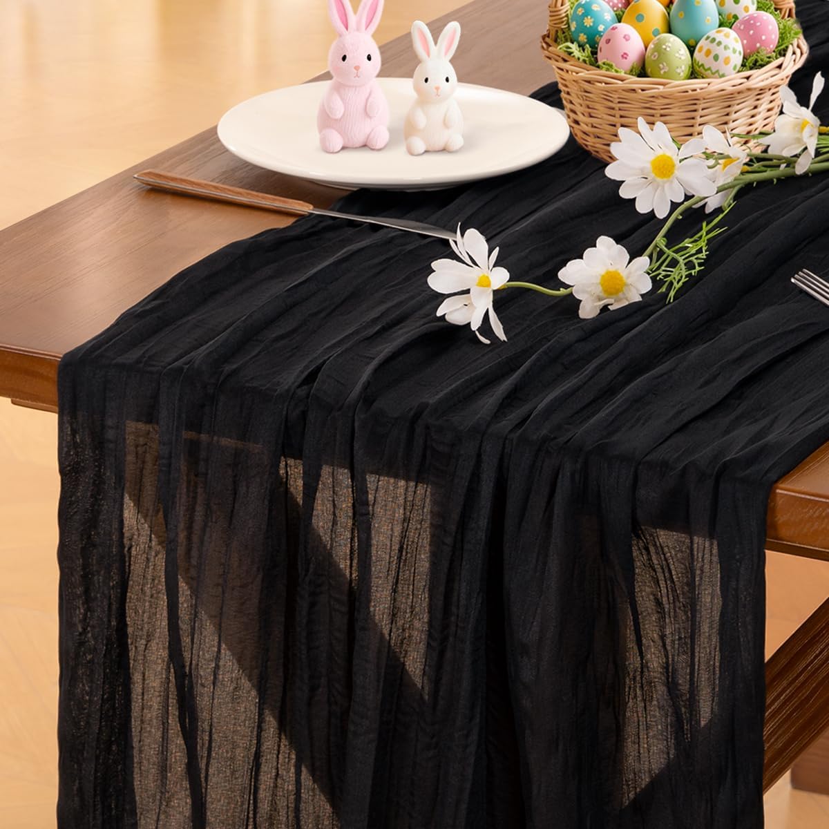 Socomi 3pcs Sage Green Cheesecloth Table Runner Summer Boho Rustic Gauze 120 inch 10FT Cheese Cloth Sheer Runner for Wedding Party Baby Shower Home Decor Holiday Decorations