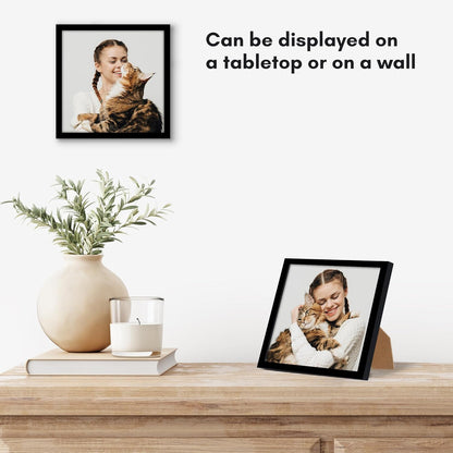 Americanflat 24x36 Poster Frame with Polished Plexiglass - Streamline Collection - Thin Border Picture Frame for Wall Display - Hanging Hardware Included - Black - Colors D