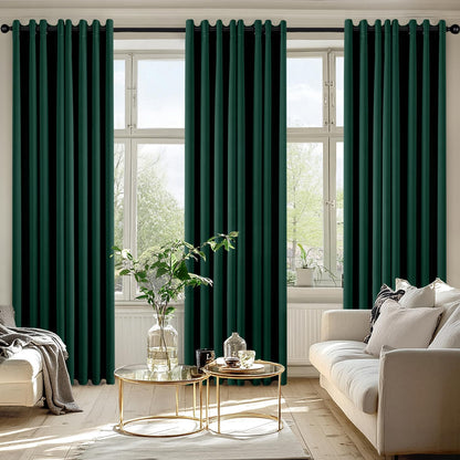 MIULEE Blackout Curtains for Bedroom Living Room 2 Panels, Thermal Insulated Room Darkening Drapes Grommet Noise Reducing Light Blocking Window Treatments 63 Inches Long 40x63 Inch Black - Colors A