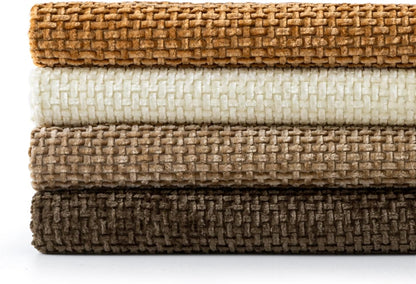 MIULEE Pack of 4 Couch Throw Pillow Covers 18x18 Inch Neutral Soft Decorative Chenille Pillow Covers Farmhouse Boho Cushion Covers for Mid Century Modern Spring Home Decor Sofa Bedroom Living Room