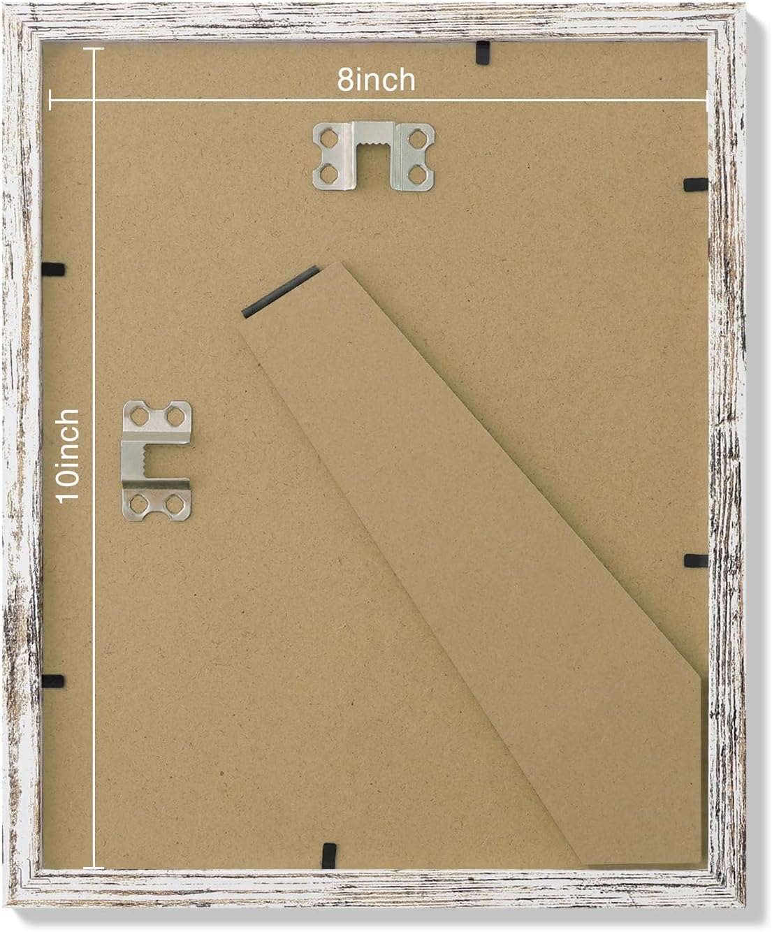 Vittanly 8x10 Picture Frames Set of 9, Shatter Resistant Plexiglass, Display 5x7 Pictures with Mat or 8x10 without Mat, Photo Frames for Wall or Tabletop, Engineered Wood, Black - Colors A