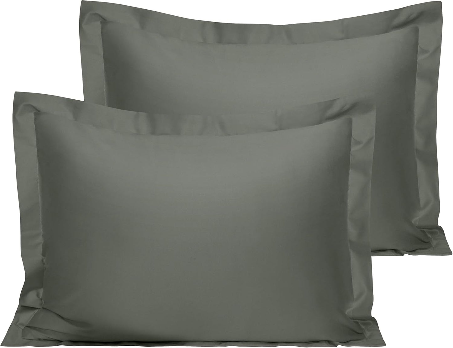 NTBAY Cotton 26x26 Euro Sham Covers - 500 Thread Count Egyptian Cotton Euro Pillow Covers, 2 Pack Super Soft and Breathable 26x26 Pillow Covers, Square Pillow Cases, White