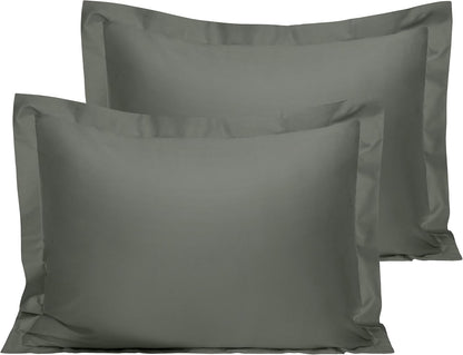 NTBAY Cotton 26x26 Euro Sham Covers - 500 Thread Count Egyptian Cotton Euro Pillow Covers, 2 Pack Super Soft and Breathable 26x26 Pillow Covers, Square Pillow Cases, White