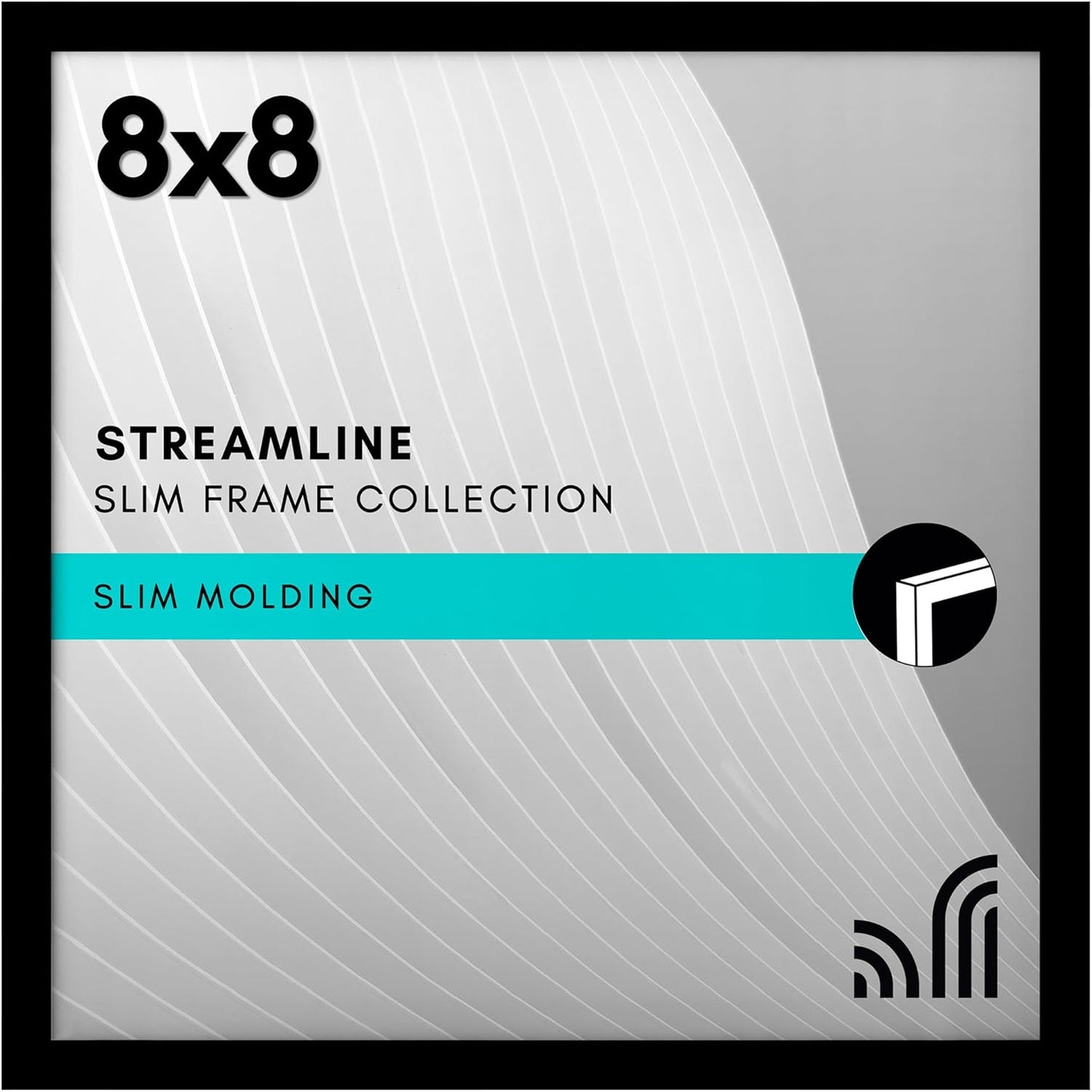 Americanflat 24x36 Poster Frame with Polished Plexiglass - Streamline Collection - Thin Border Picture Frame for Wall Display - Hanging Hardware Included - Black - Colors A
