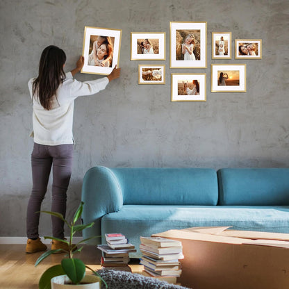 Giftgarden 14 Pack Black Picture Frames Set, 2pcs 11x14 Matted for 8x10, 6pcs 8x10 Matted for 5x7, 6pcs 5x7 Matted for 4x6, Gallery Frame Collage for Wall or Tabletop Display