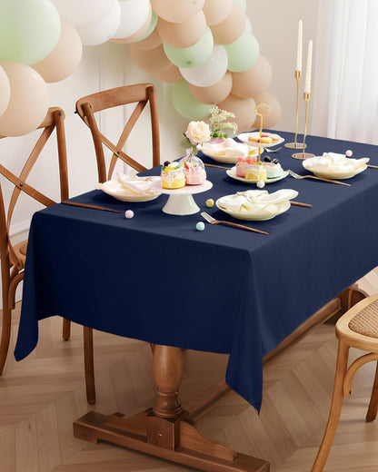 Pureegg Rectangle Linen Tablecloth Waterproof & Stain Resistant, Wrinkle-Free Table Cloth Adds Elegance and Protection, Ideal for Dining, Party, Wedding and Outdoor, 52 x 70 Inch, Sage Green