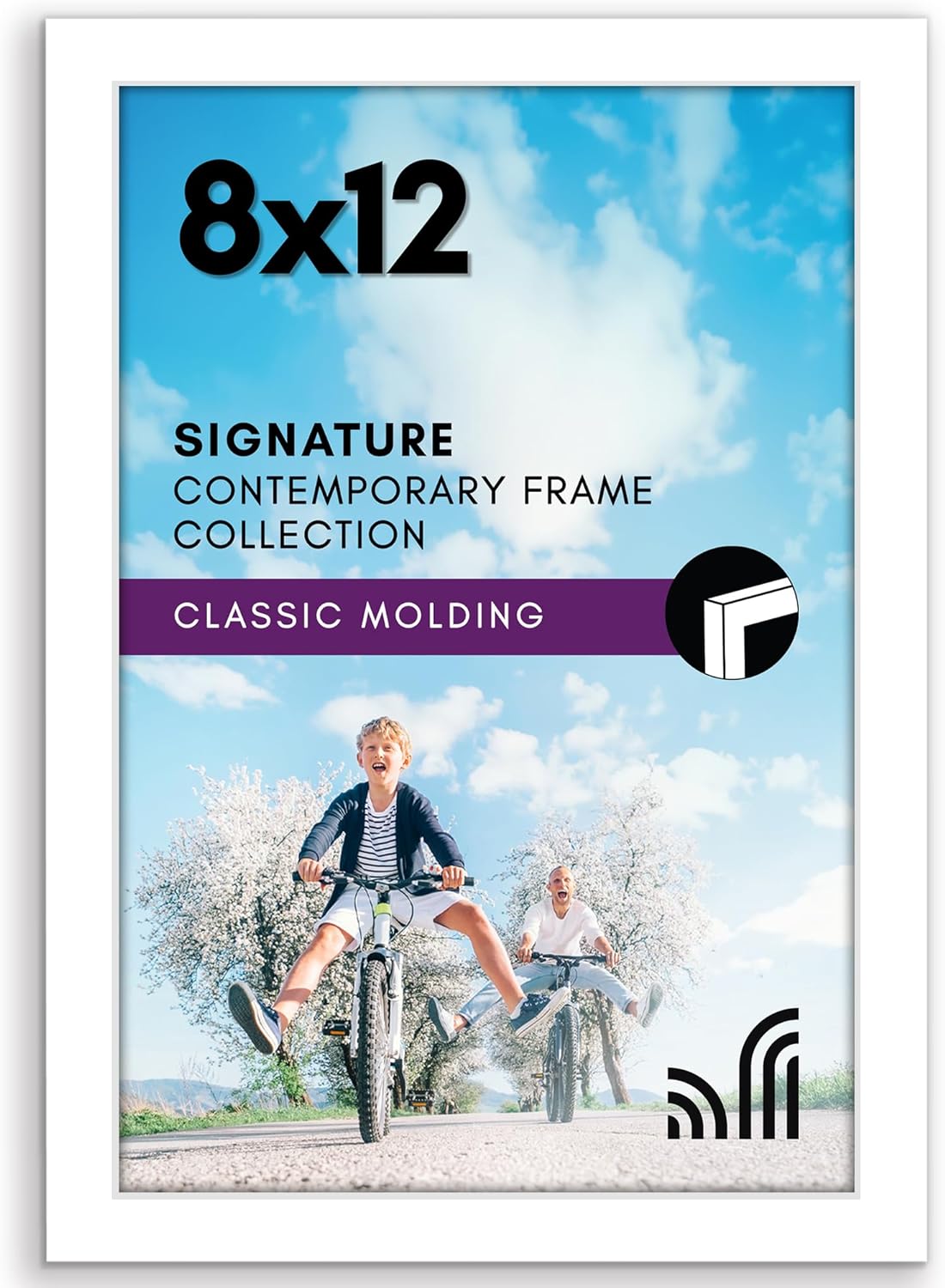 Americanflat 12x18 Poster Frame with Shatter-Resistant Glass - Signature Collection - Gallery-Style Frames Made of Engineered Wood - Photo Frame for Wall Display - Black - Colors A