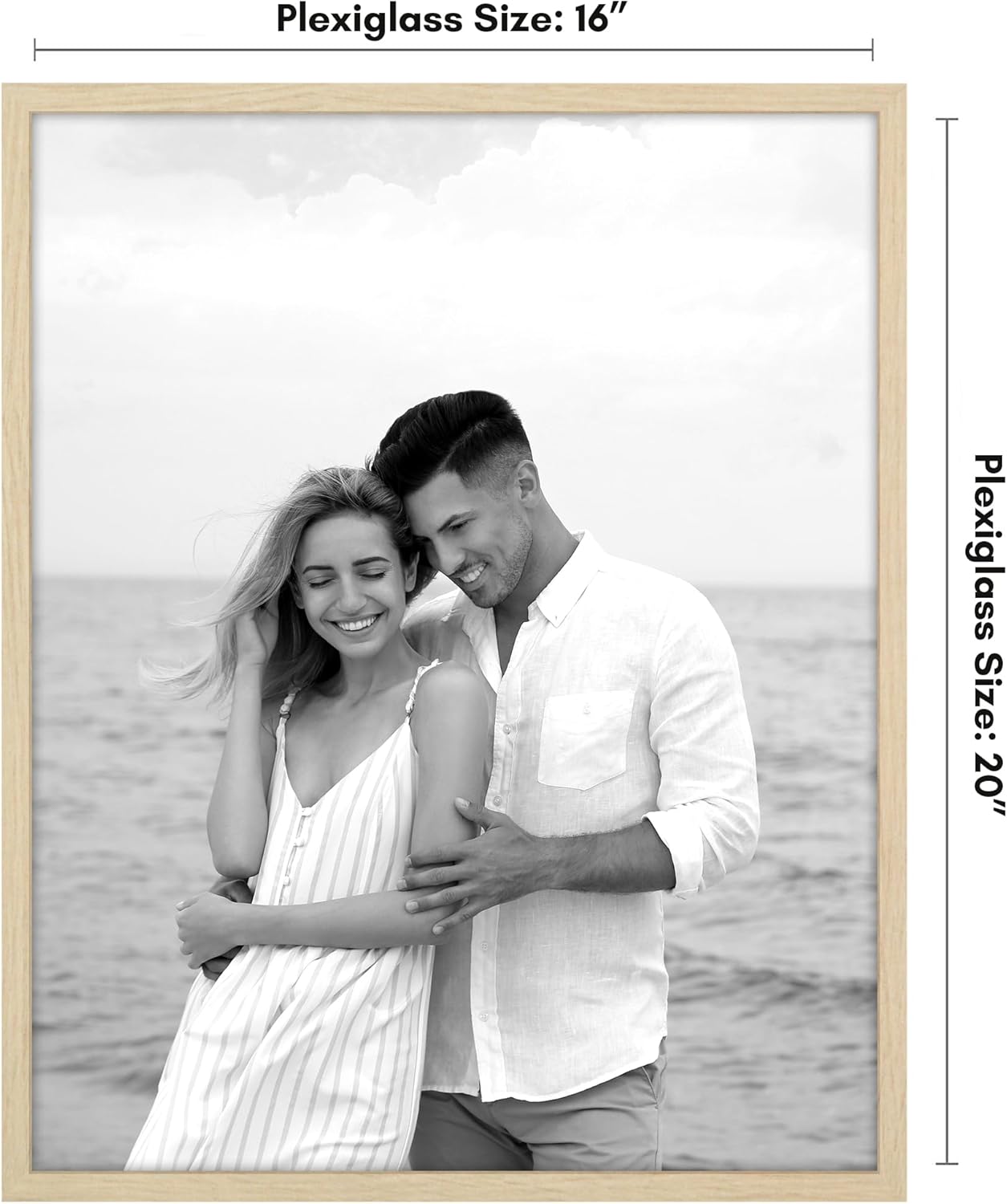 Americanflat 24x36 Poster Frame with Polished Plexiglass - Streamline Collection - Thin Border Picture Frame for Wall Display - Hanging Hardware Included - Black - Colors D