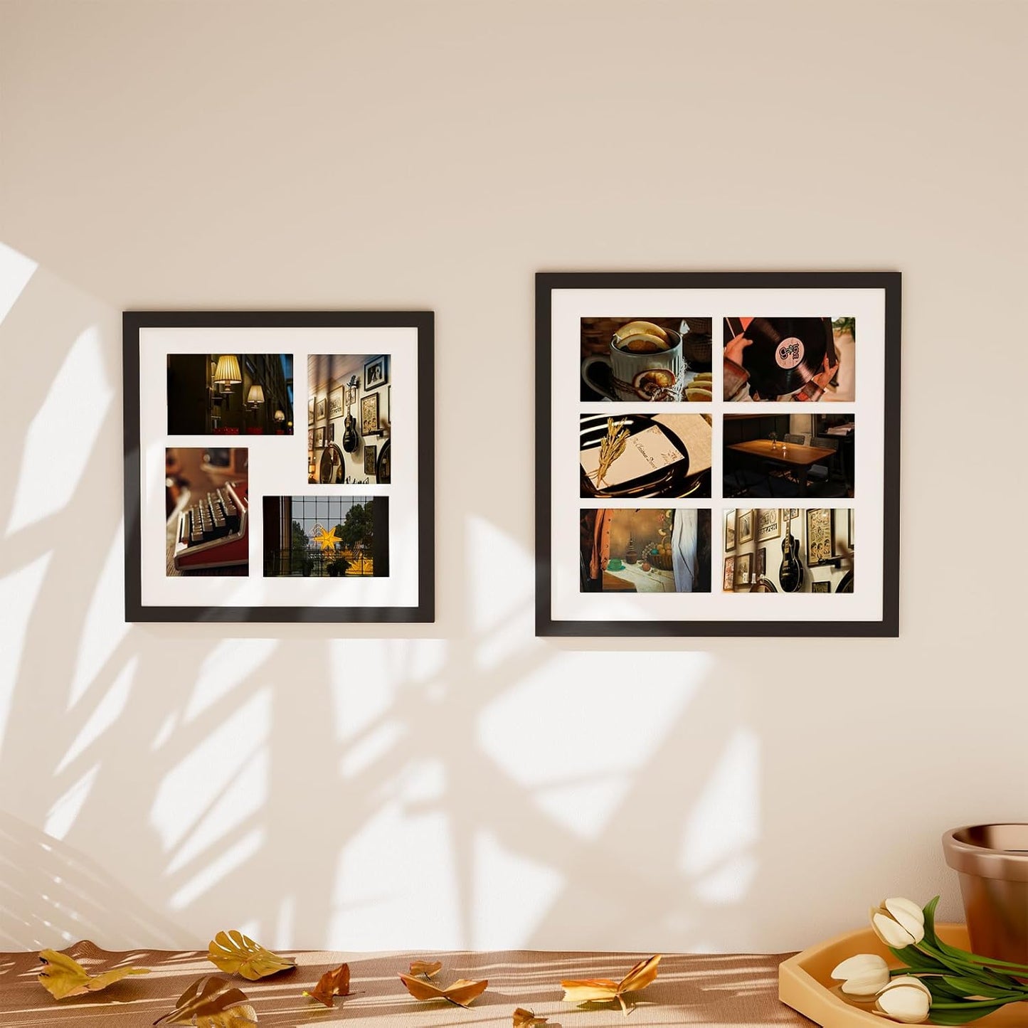 Vittanly 11x14 Collage Picture Frame, Displays 5Pcs 4x6 Pictures with Mat or 1Pcs 11x14 without Mat for Wall Mounting, Picture Frames Collage Wall Decor in Black, 1 Pack