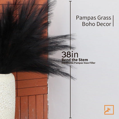 ZIFTY 7-Pcs 38"/3.1FT Faux Pampas Grass Large Tall Fluffy Artificial Fake Flower Bedroom Decor Boho Decor Bulrush Reed Grass for Vase Filler Farmhouse Home Wedding Decor (Beige Mixed)