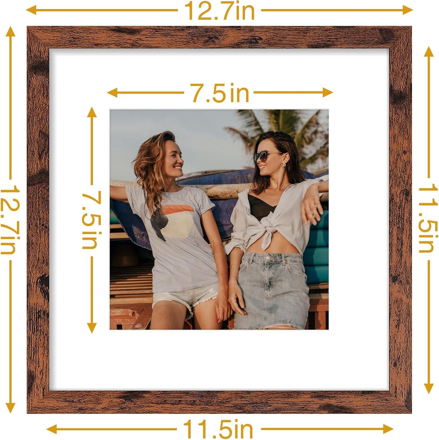 Vittanly 11x14 Picture Frame, Display Pictures 8x10 with Mat or 11x14 without Mat, Photo Frame for Wall Mounting, Black, 1 Pack - Colors A