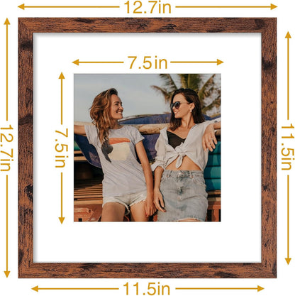 Vittanly 11x14 Picture Frame, Display Pictures 8x10 with Mat or 11x14 without Mat, Photo Frame for Wall Mounting, Black, 1 Pack - Colors A