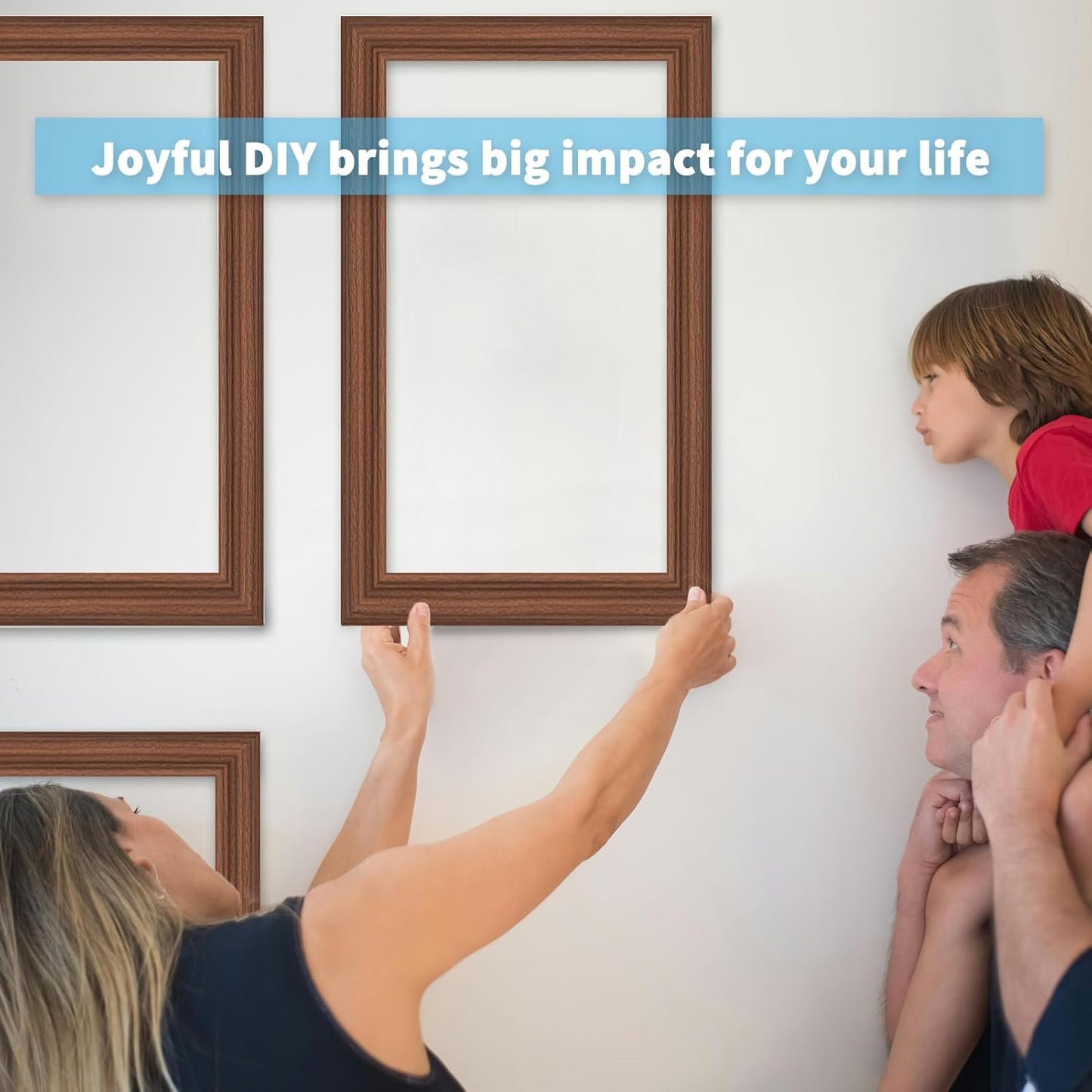 Art3d Pre-Cut Wall Molding Set of 6 pcs, Ready-to-Assemble Wainscoting Panels for Interior Wall Décor Living Room Bedroom Accent Wall - Installed with Glue, 3 Top 3 Bottom