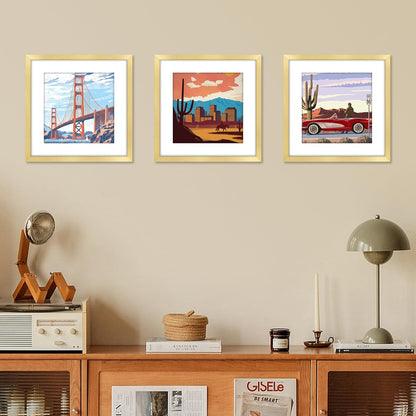 FIXSMITH 10 Pack Picture Frames Collage Wall Decor for Mounting or Tabletop Display, Gallery Wall Frame Set with Two 8x10 Black Frames, Four 5x7 Frames and Four 4x6 Frames, Multi-Pack Photo Frame Set