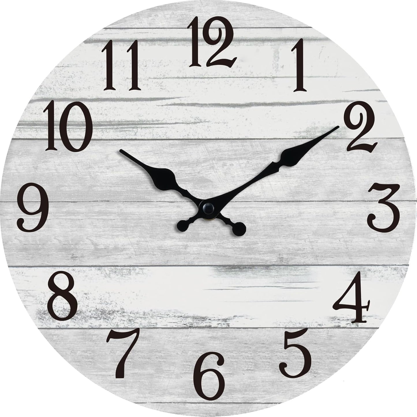 KECYET Wall Clock Battery Operated 8 Inch Silent Non Ticking Coastal Design Country Rustic Retro Decorative for Bathroom Kitchen Living Room Bedroom
