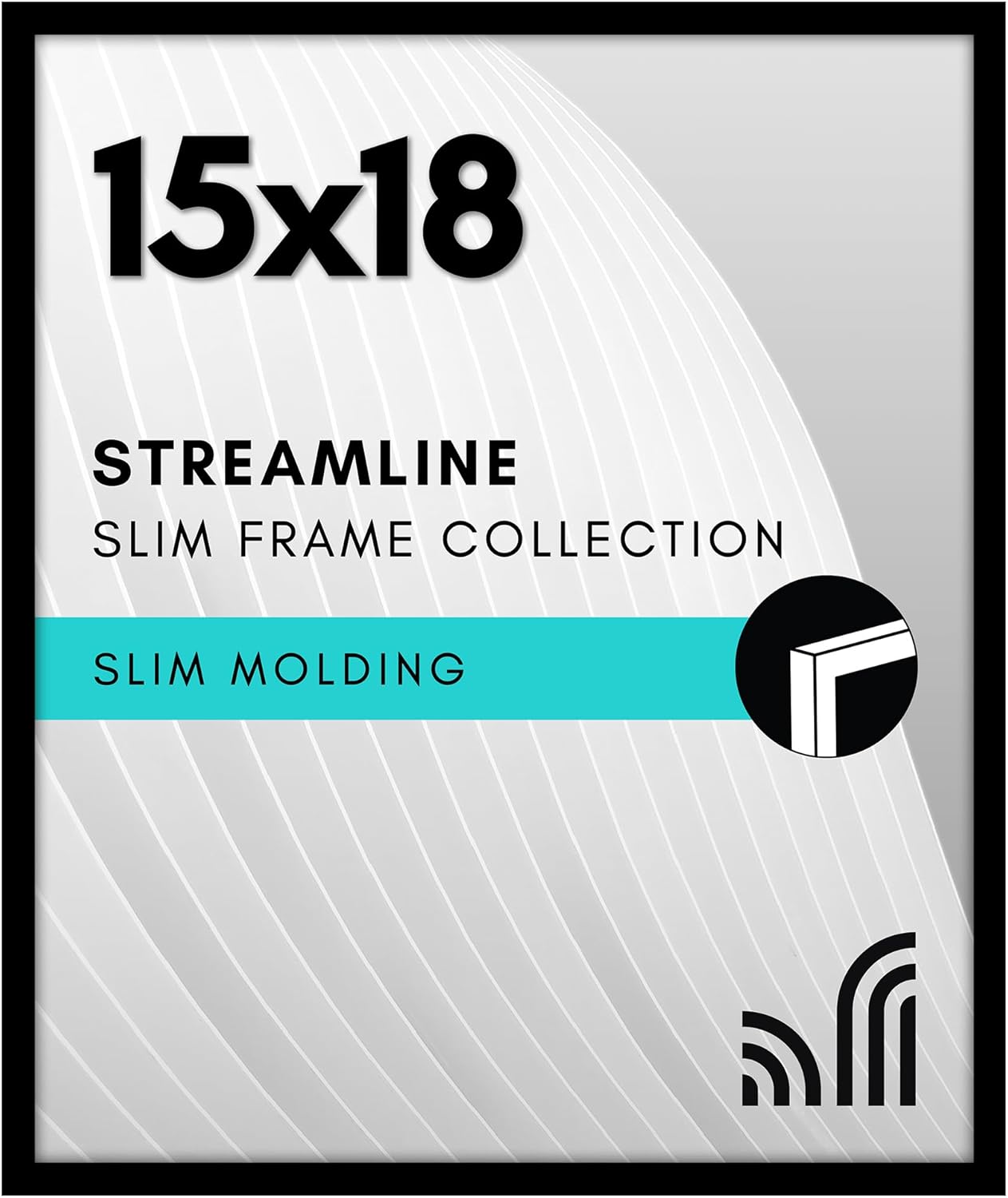 Americanflat 24x36 Poster Frame with Polished Plexiglass - Streamline Collection - Thin Border Picture Frame for Wall Display - Hanging Hardware Included - Black - Colors C