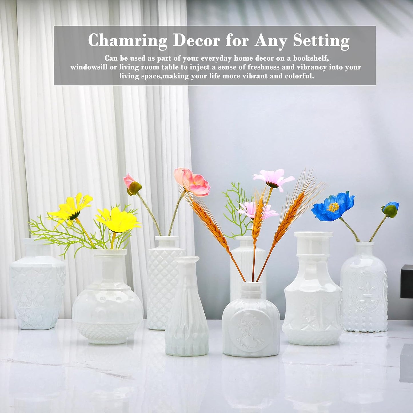 Glass Bud Vase Set of 32 pcs,Bud Vases in Bulk,Small Vases for Centerpieces, Mini Flower Vase Bulk for Rustic Wedding Home Table Decorations