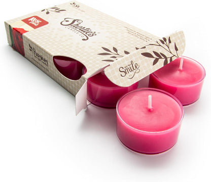 Pure English Lavender Premium Tealight Candles - Highly Scented with Essential & Natural Oils - 6 Purple Tea Lights - Beautiful Candlelight - Made in the USA - Flower & Floral Collection