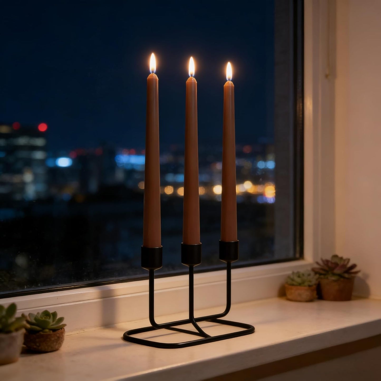 12-Pack Olive Green Taper Candles, 10 Inch Unscented Dripless Candlesticks, Long-Lasting Burn Time of 7-8 Hours, Perfect for Christmas Home Décor Spring and St. Patrick's Day