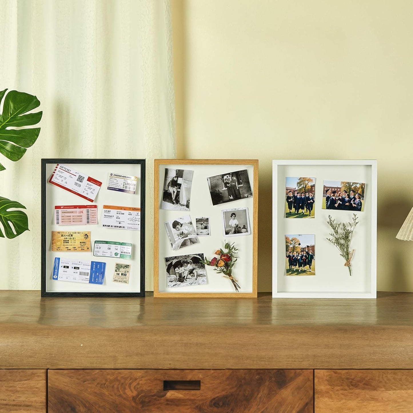 11x14 Shadow Box Display Case Picture Frame with Soft Linen Back, Large Deep Black Shadow Box 11x14 for Flowers Medal Display Case Jersey pet Graduation Memorabilia Baby Ltems Crafts Photos