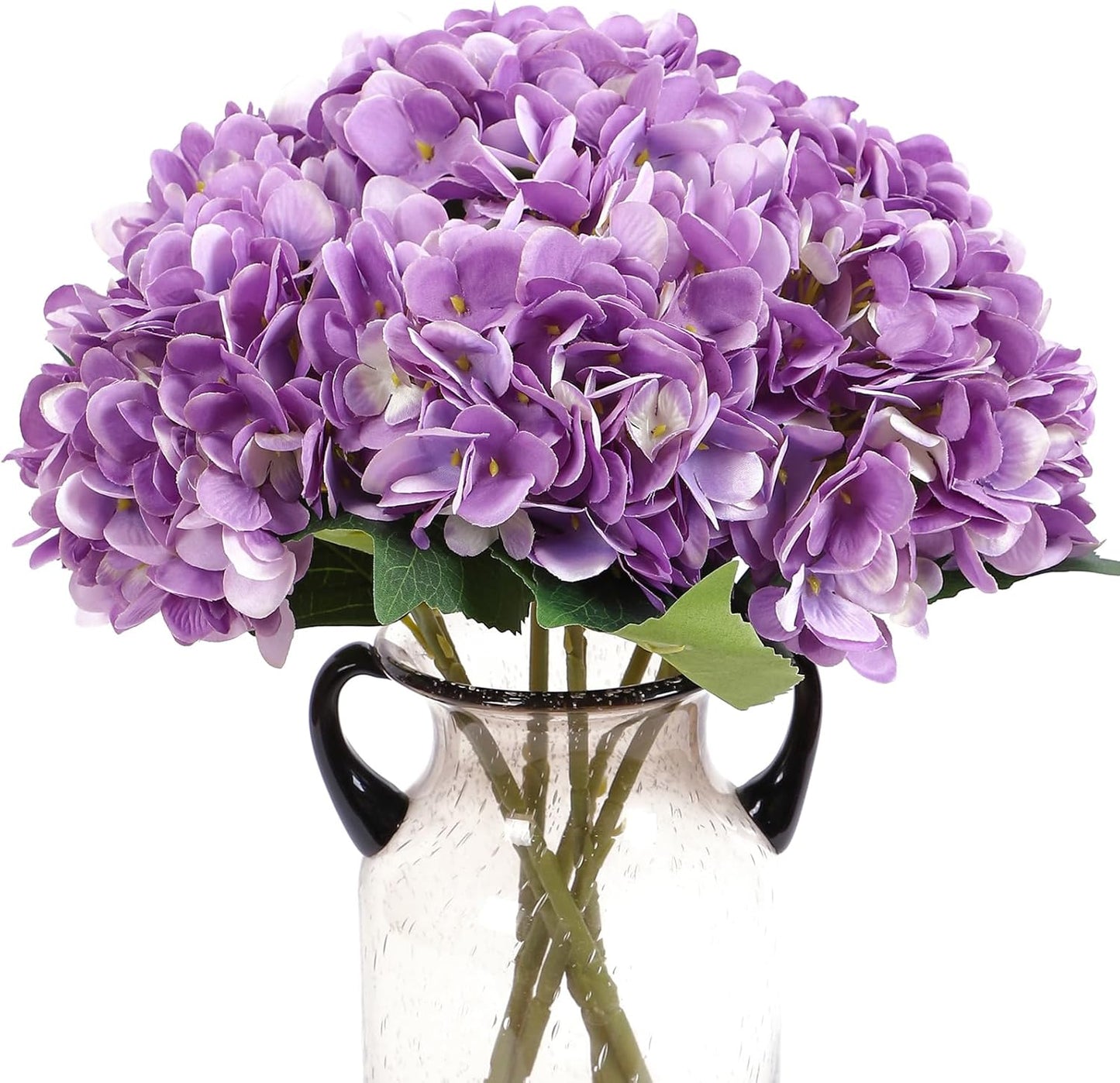 Kimura's Cabin 6pcs White Hydrangea Artificial Flowers Silk Fake Hydrangeas Faux Hydrangea Flowers with Stems for Wedding Bouquets Arrangement Home Table Centerpieces Baby Shower Party Decoration