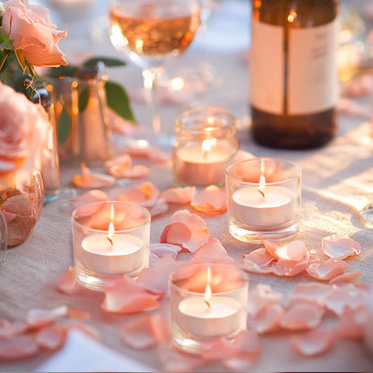Tea Lights Candles Bulk - 200 Pack, 4.5+ Hours Fully Burns Tealight Candles Unscented Smokeless Bright Flame Tealights for Home, Sabbath, Weddings, Christmas & Halloween Decor, White