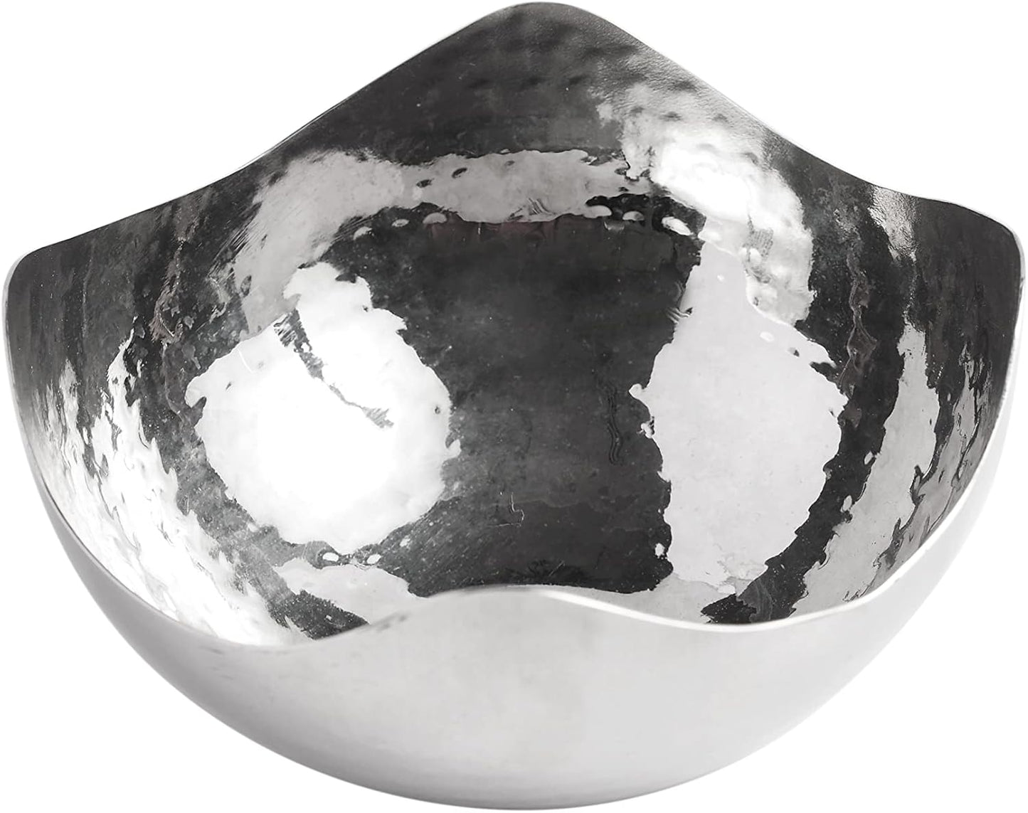 Hosley 5.75 Inch Diameter Silver Finish Metal Bowl, Ideal for Potpourri, LED Candles, Weddings, Special Events, Center Pieces, Craft. Use Decor to Coordinate O3
