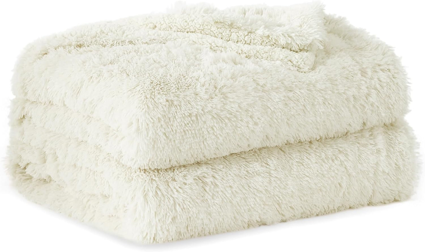 Bedsure GentleSoft Fluffy Fuzzy Faux Fur Throw Blanket for Couch, Soft Sherpa Fleece Cozy Gifts for Women, Plush Bed Blanket Room Decor for Men, Thick Warm Minky Teen Gifts Winter Bedding