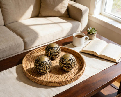 3 Pack Gold Decorative Ball for Centerpiece Bowls, 3 inch Orbs Spheres for Home Living Room Coffee Table Centerpieces Shelf Decoration